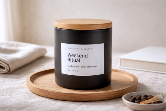 Weekend Ritual – Sandalwood + Black Cardamom Candle - 12 oz.