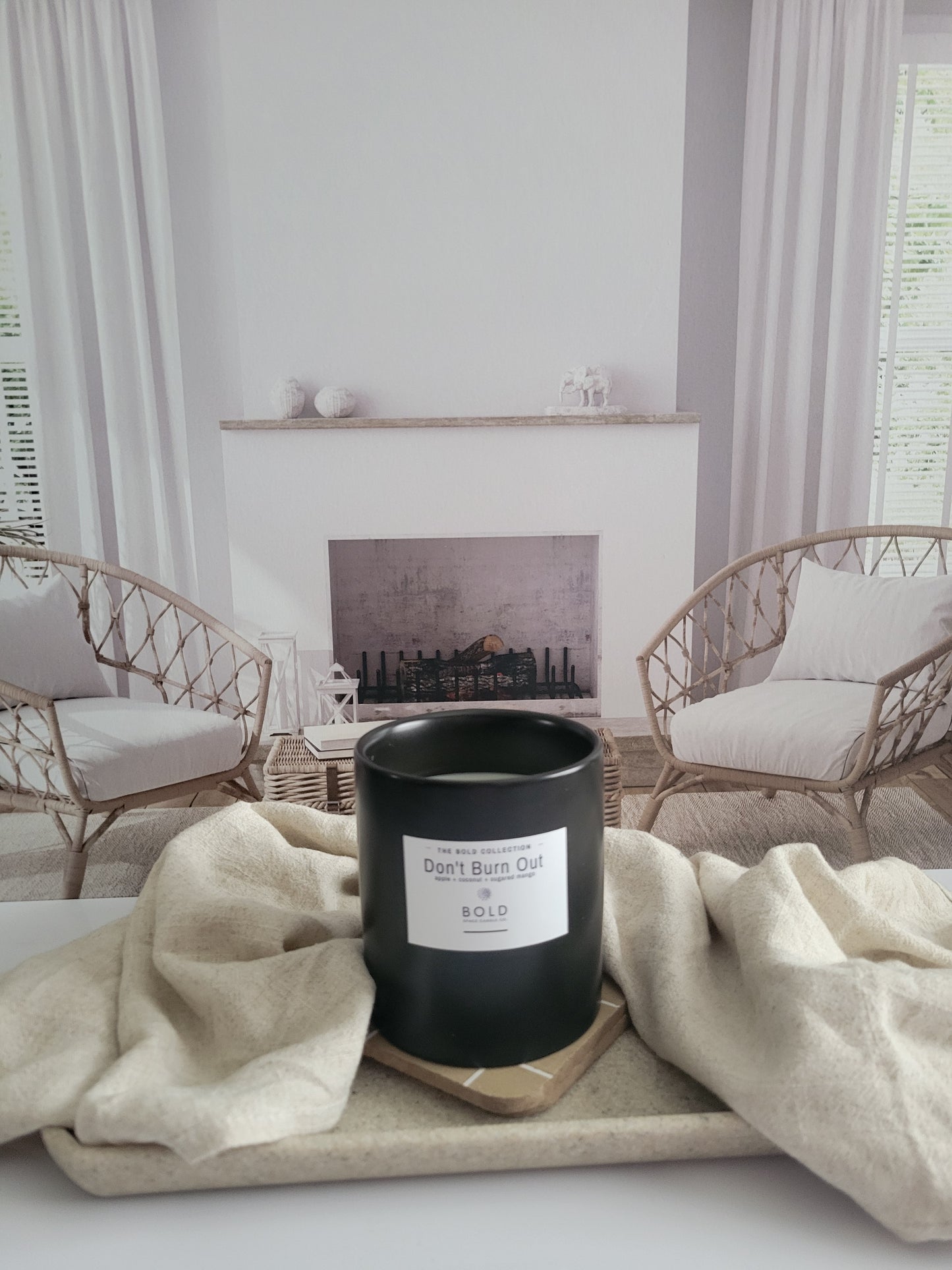 12 oz. Don't Burn Out- Apple + Sugared Mango + Coconut | Clean Fruity Candle