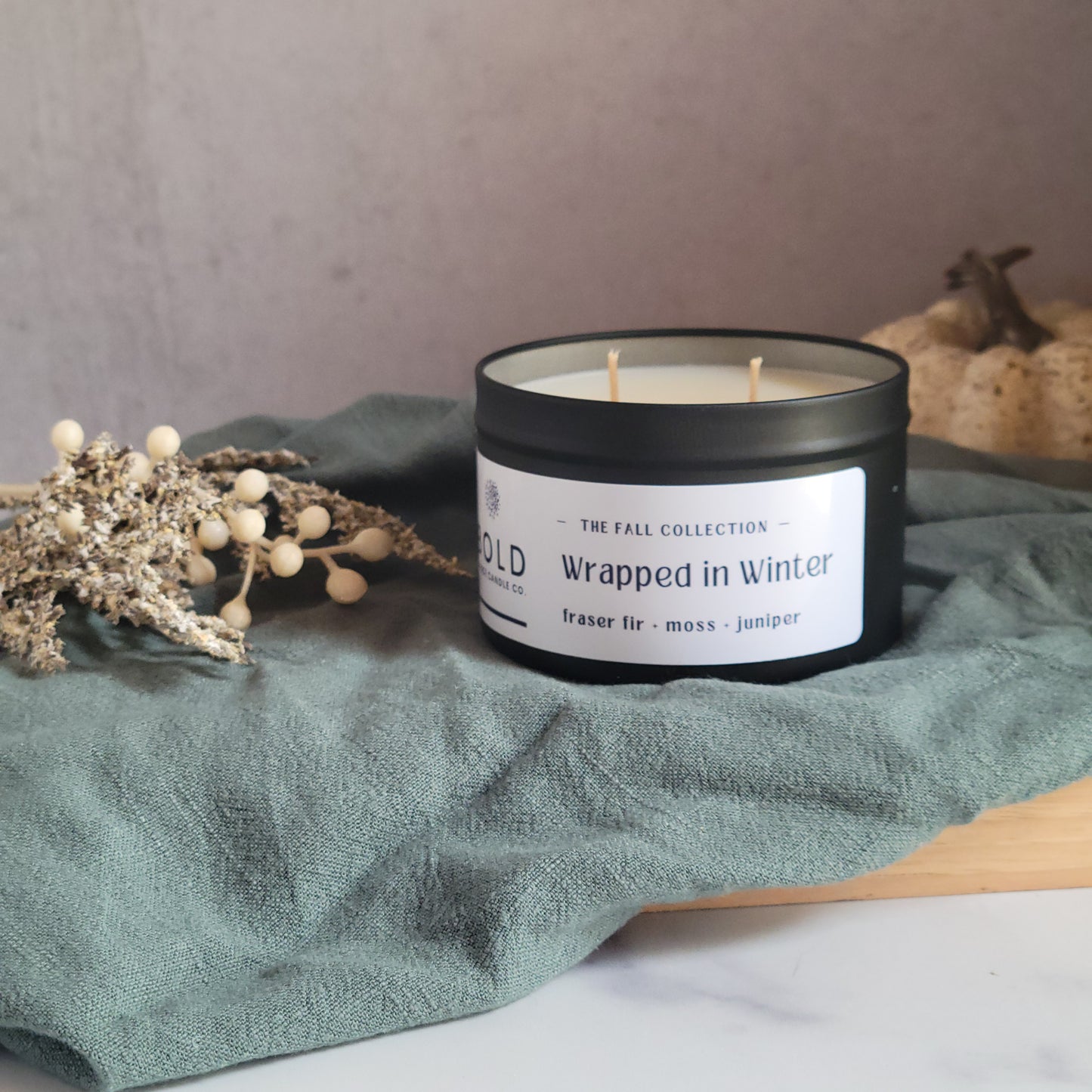 Wrapped in Winter - Fraser Fir + Moss + Frosted Juniper - 6 oz.