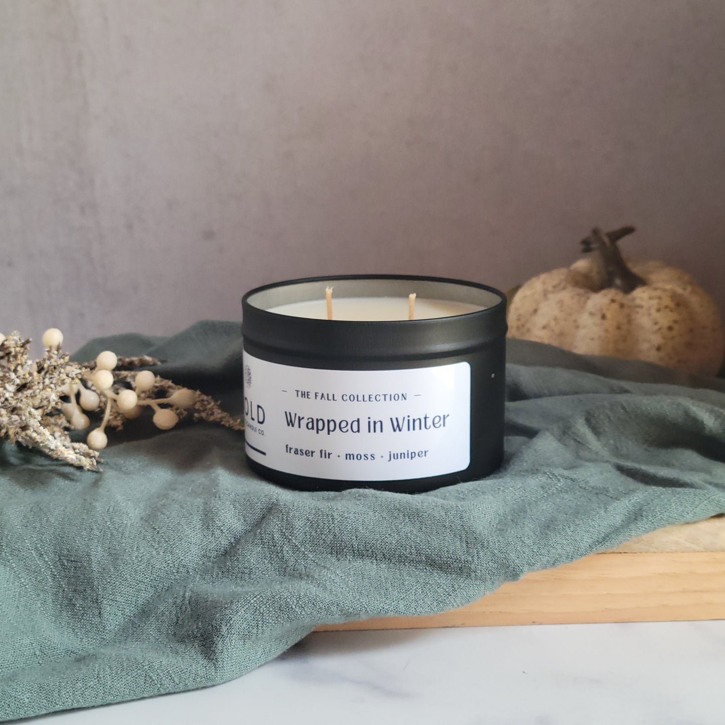 Wrapped in Winter - Fraser Fir + Moss + Frosted Juniper - 6 oz.