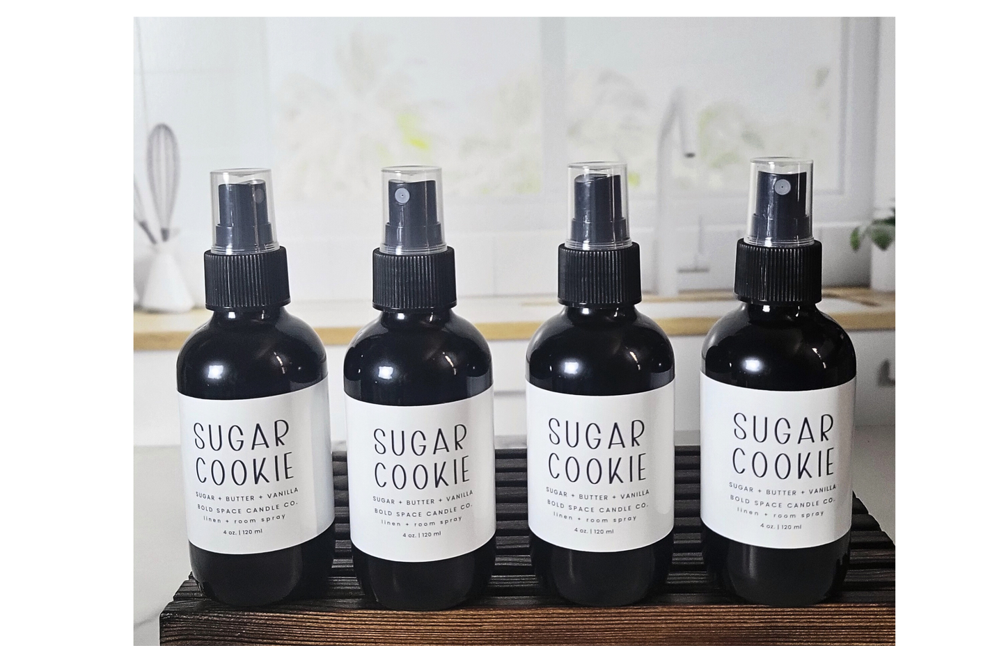 Sugar Cookie - Linen & Room Spray – 4 oz. Black Bottle