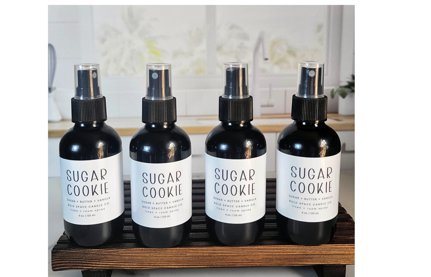 Sugar Cookie - Linen & Room Spray – 4 oz. Black Bottle