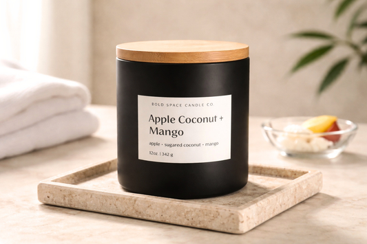 Apple + Sugared Mango + Coconut | Clean Fruity 12 oz. Candle