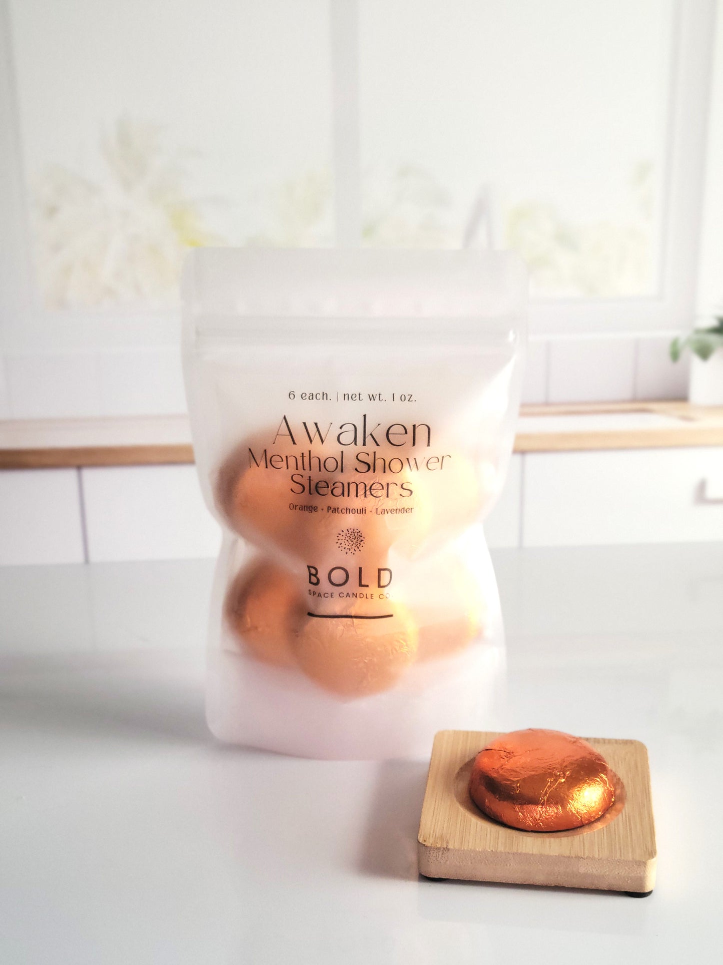 Awaken - Orange + Lavender + Patchouli with bamboo tray