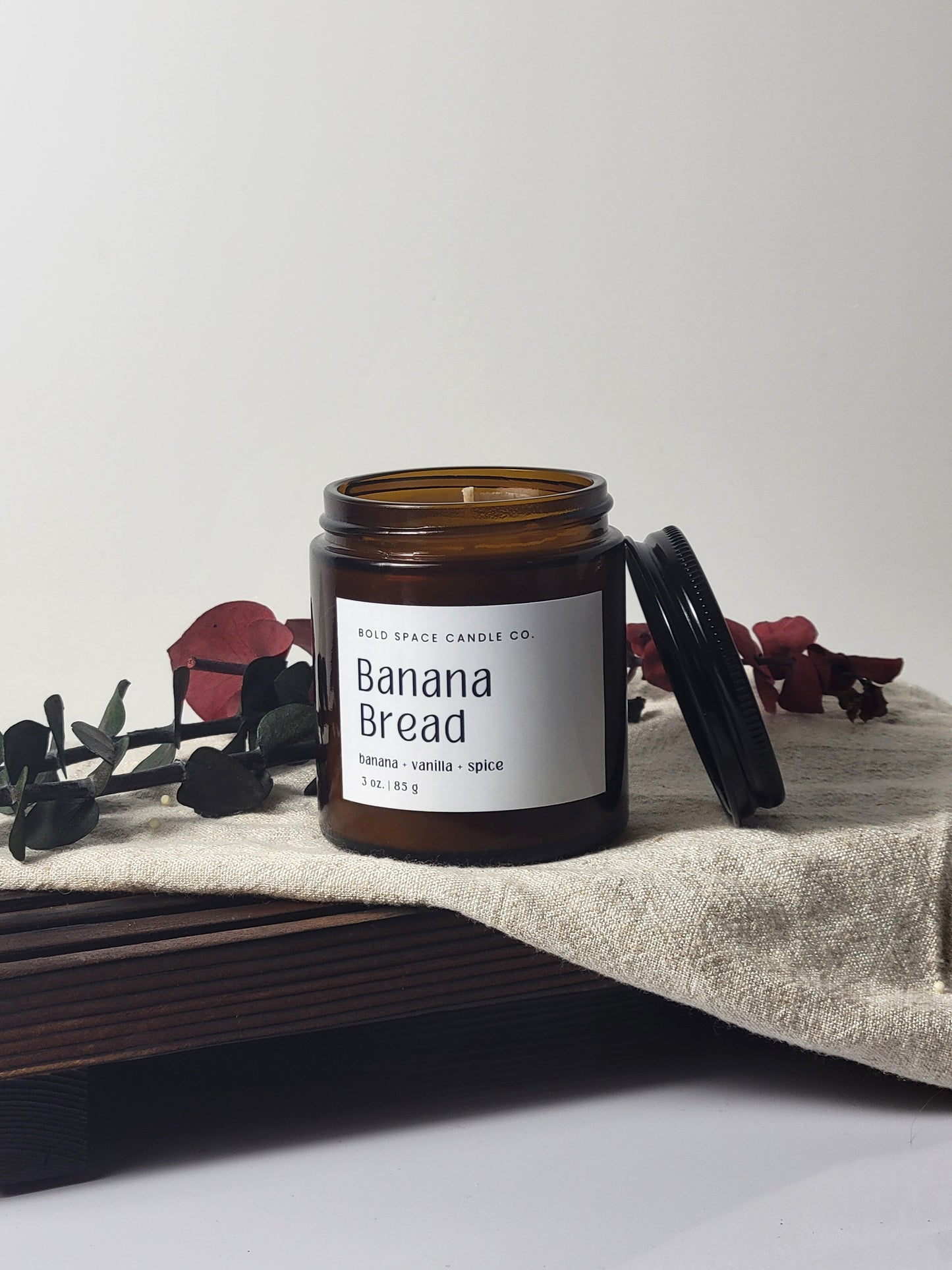 Banana Bread - Banana + Vanilla + Spice - 3 oz. amber jar