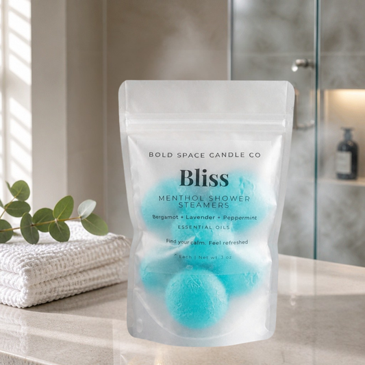 Bliss- Menthol Shower Steamers - Bergamot + Peppermint + Lavender
