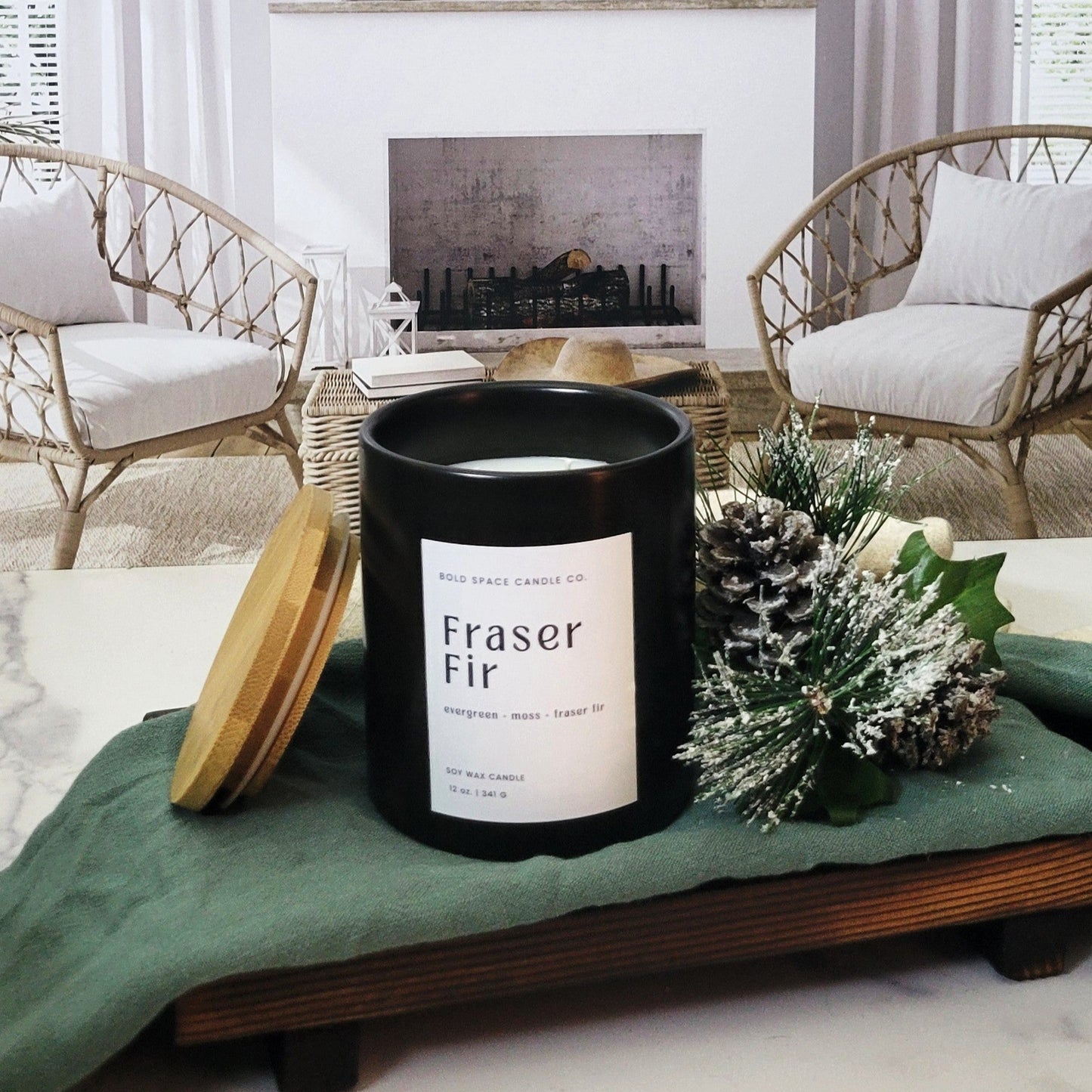 Fraser Fir- Fraser Fir + Moss + Amber - 12 oz. Candle