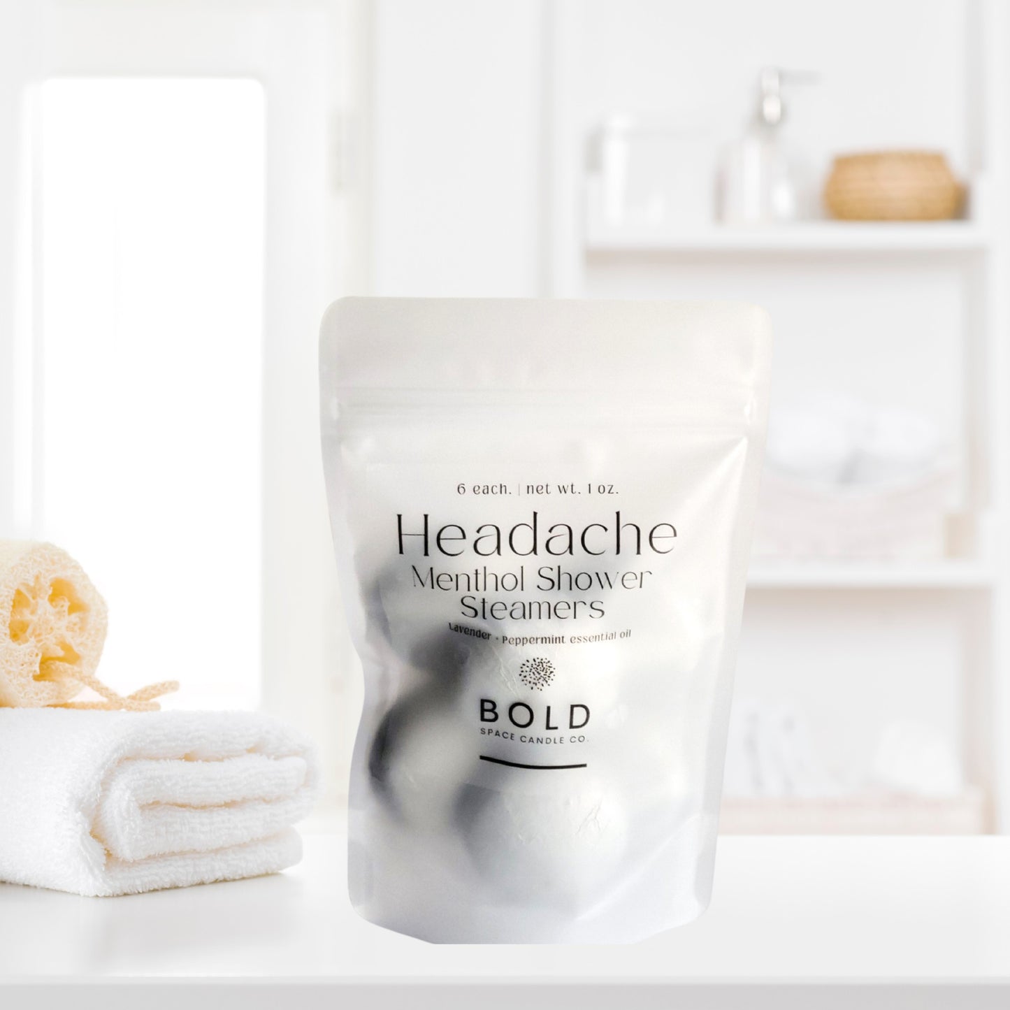 Headache - Peppermint + Lavender Menthol Shower Steamers | Wellness