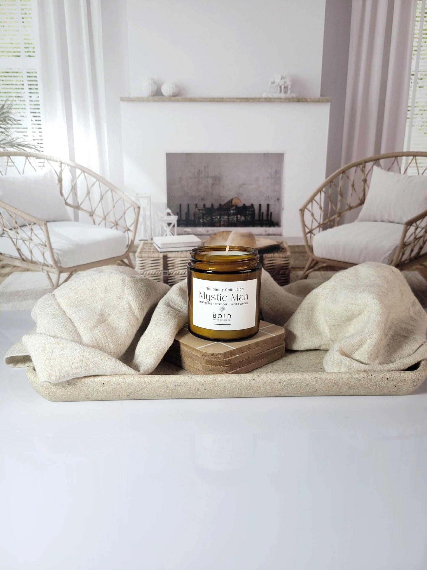 Mystic Man Soy Candle Lavender + Mahogany