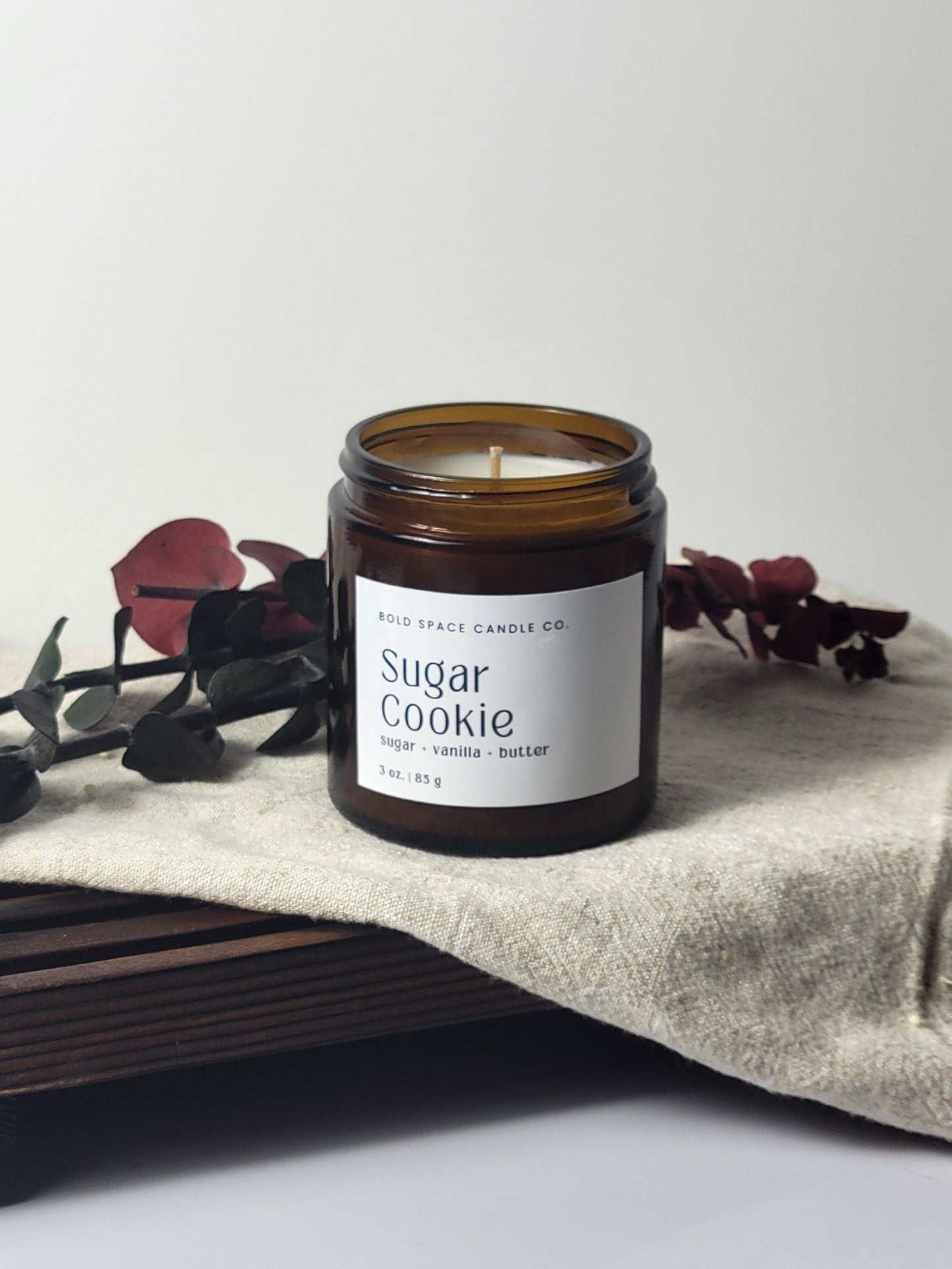 Sugar Cookie- Sugar + Vanilla - 3 oz. amber jar