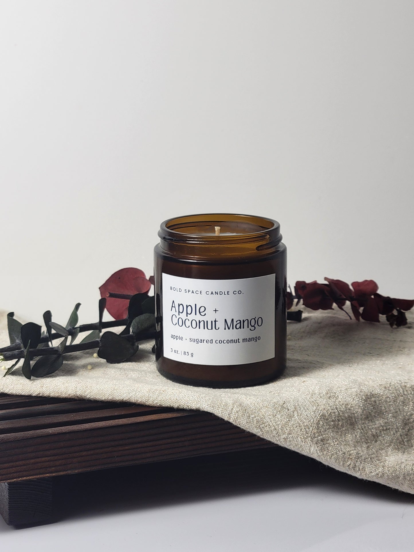 Apple + Sugared Mango + Coconut - 3 oz. amber jar