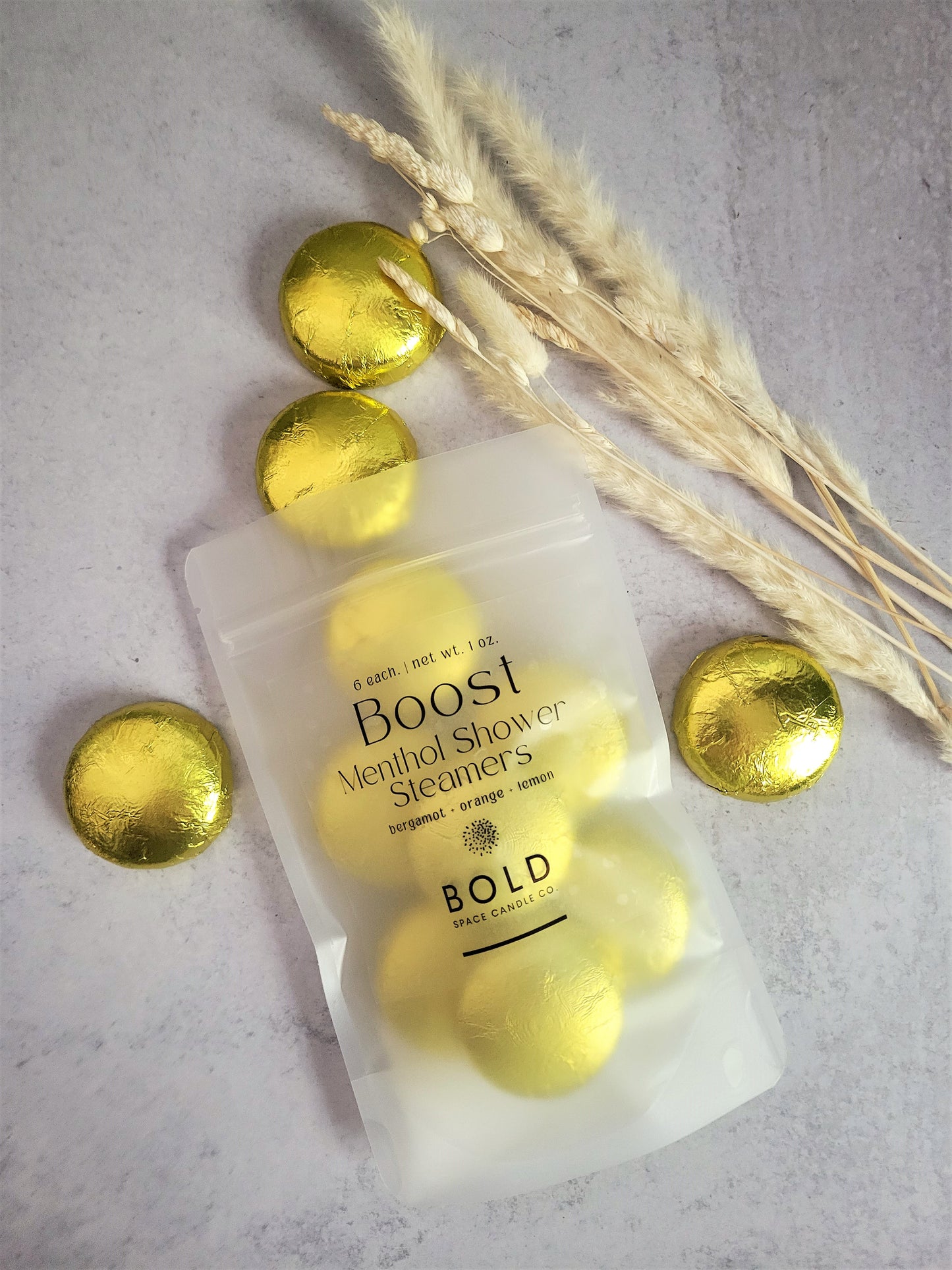 Boost - Bergamot + Blood Orange + Lemon Shower Steamers-Bold Space Candle Co.