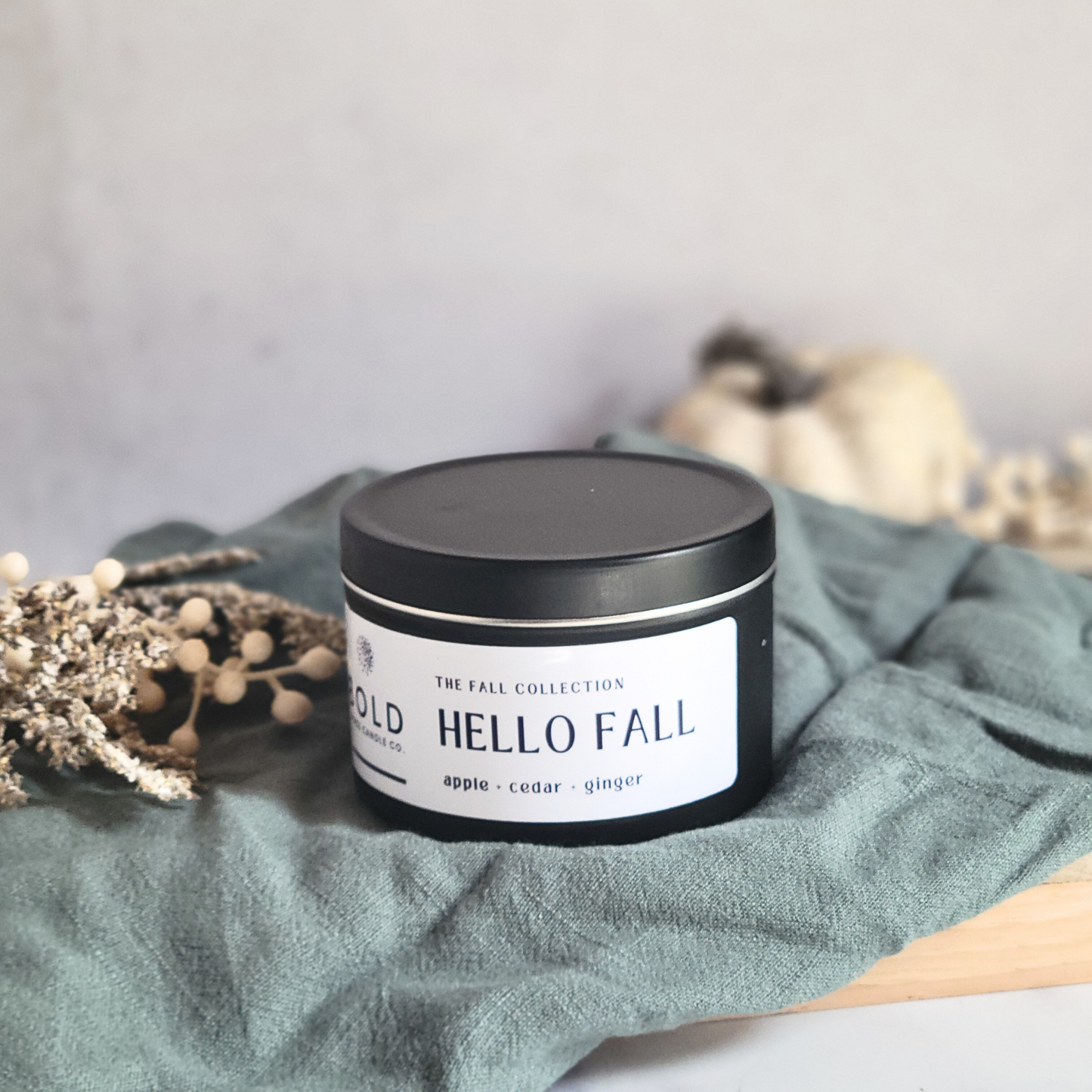Hello Fall | Evergreen Apple + Cedar + Ginger 6 oz. tin