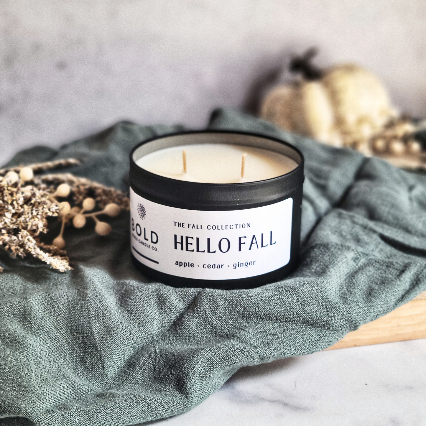 Hello Fall | Evergreen Apple + Cedar + Ginger 6 oz. tin