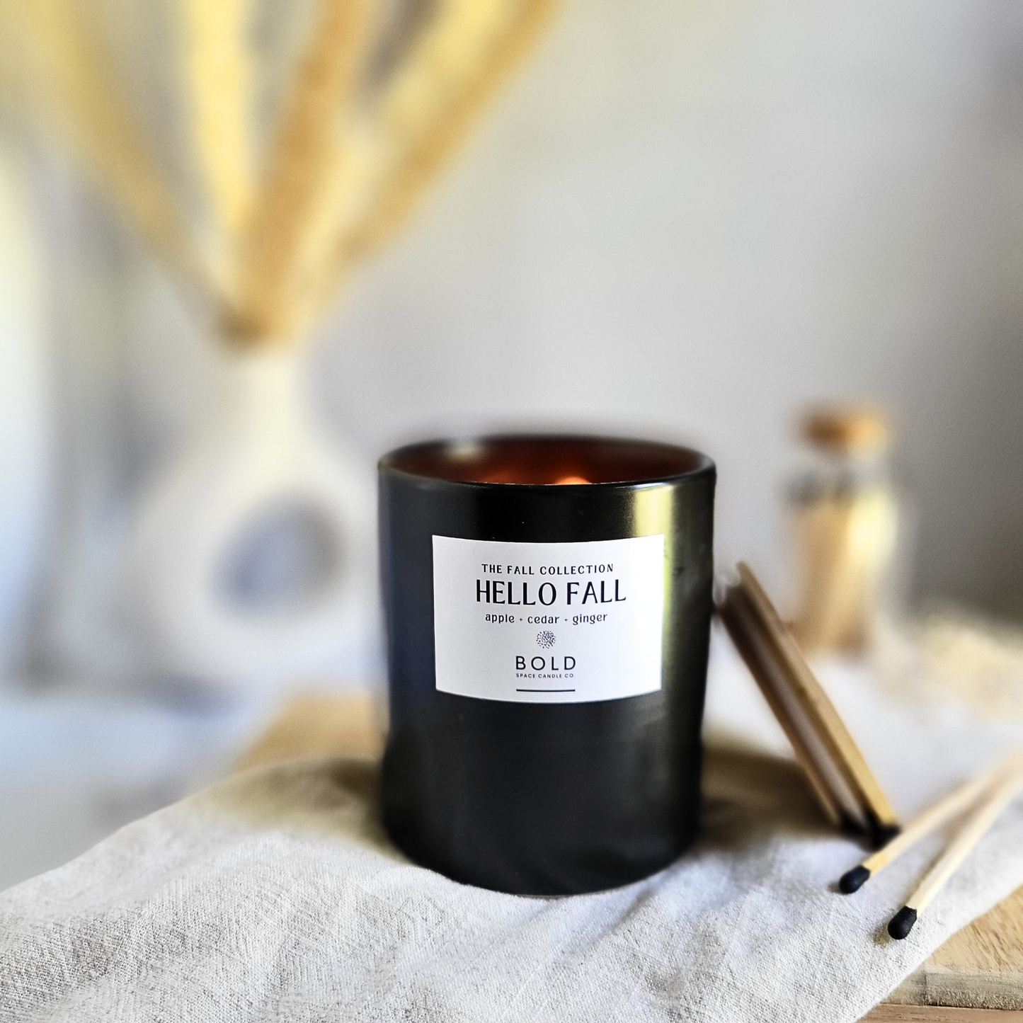 Hello Fall- Evergreen Apple + Cedar + Ginger | 12 oz. Soy Candle