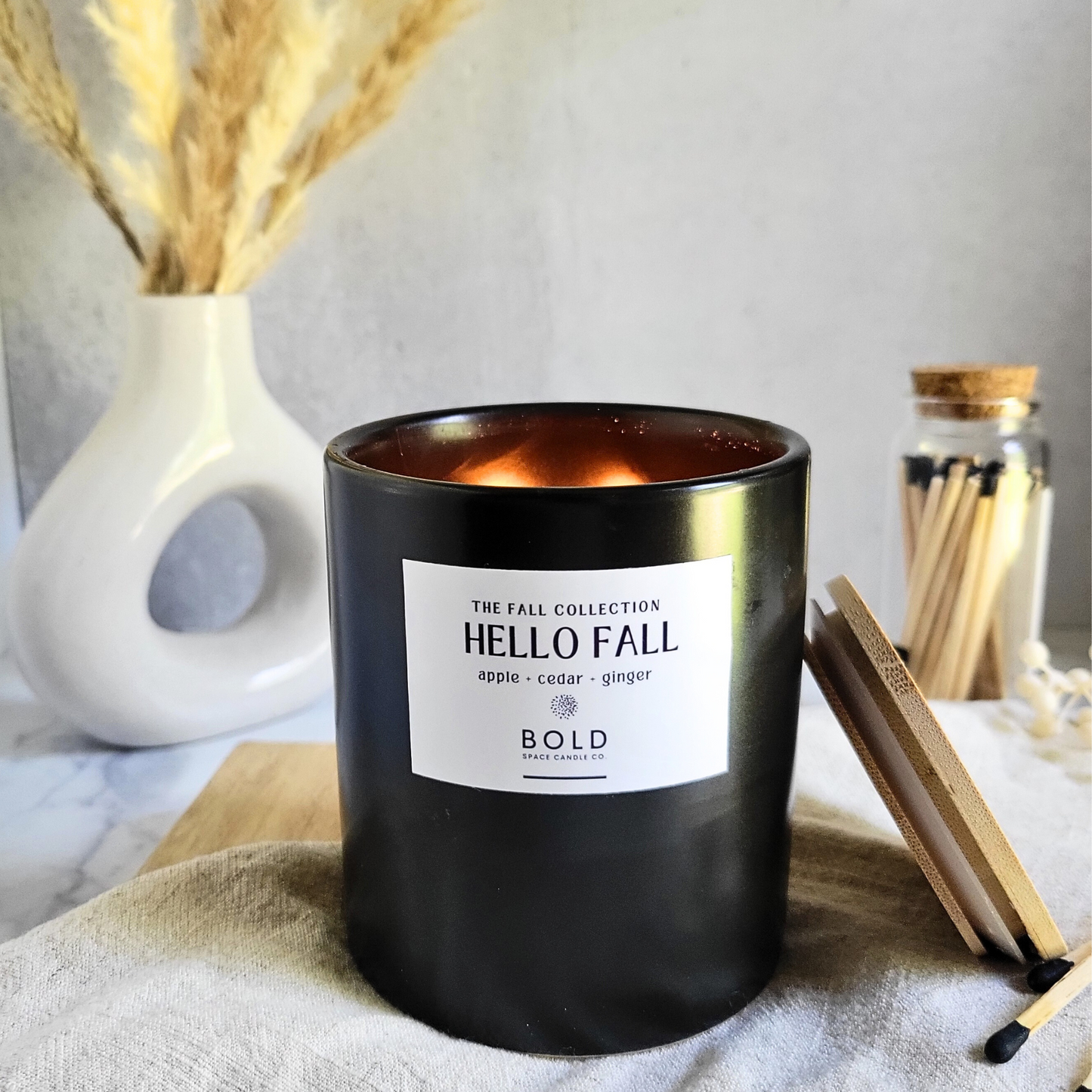 Hello Fall- Evergreen Apple + Cedar + Ginger | 12 oz. Soy Candle