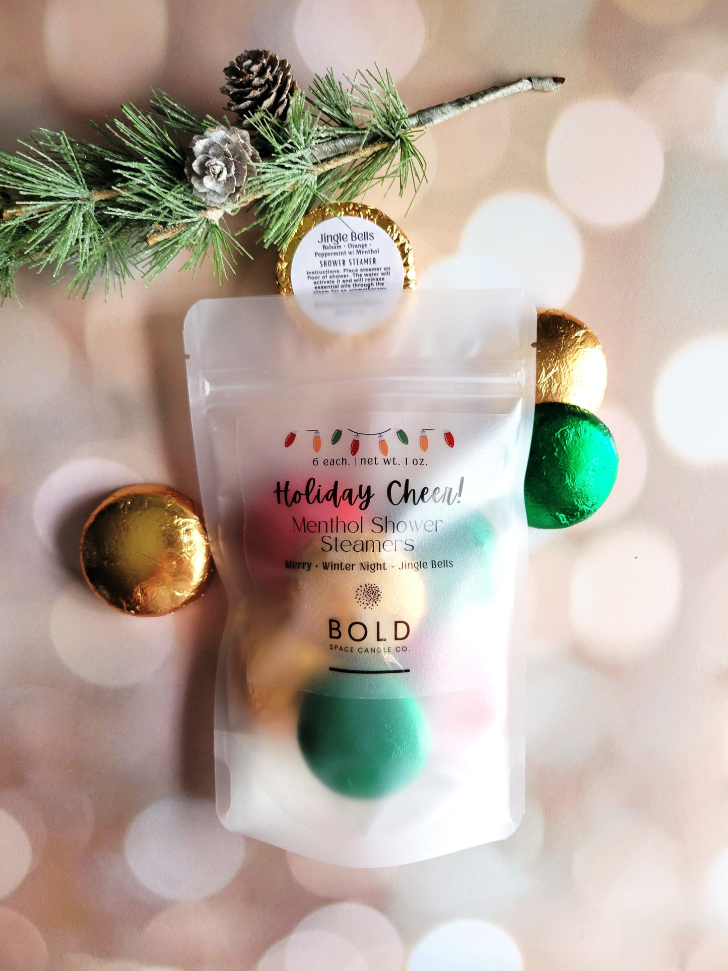 Holiday Cheer Menthol Shower Steamers | 3 scents