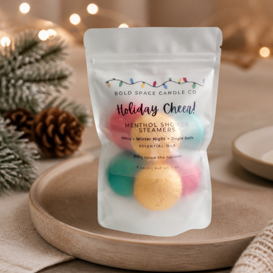 Holiday Cheer Menthol Shower Steamers - 3 Scents