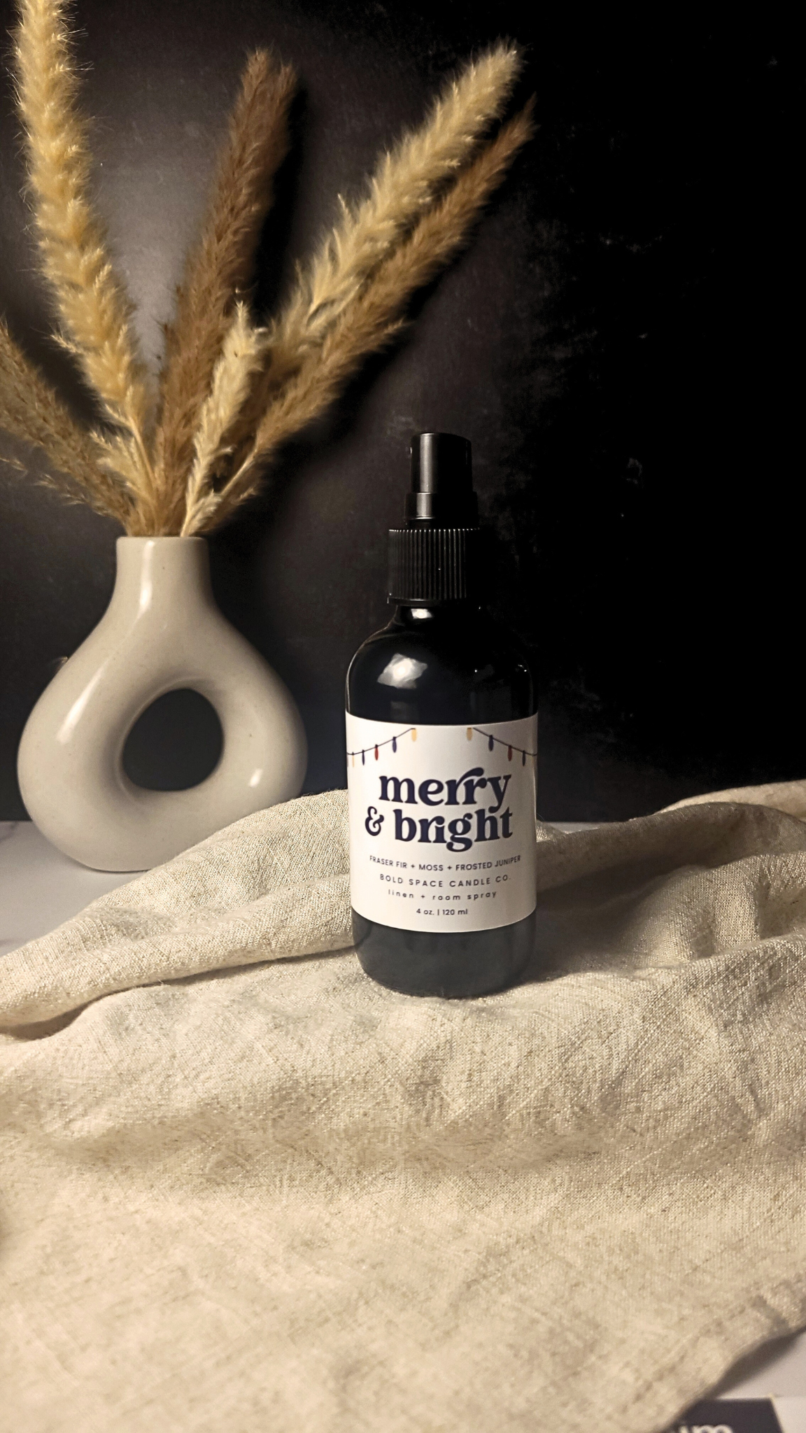 Merry & Bright - Linen & Room Spray – 4 oz. Black Bottle