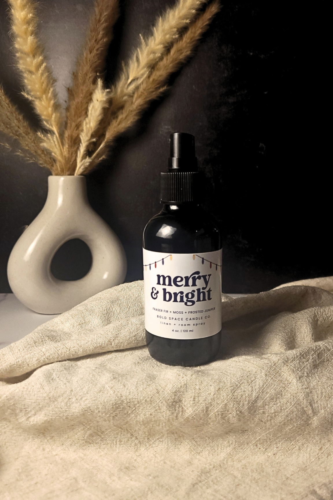 Merry & Bright - Linen & Room Spray – 4 oz. Black Bottle