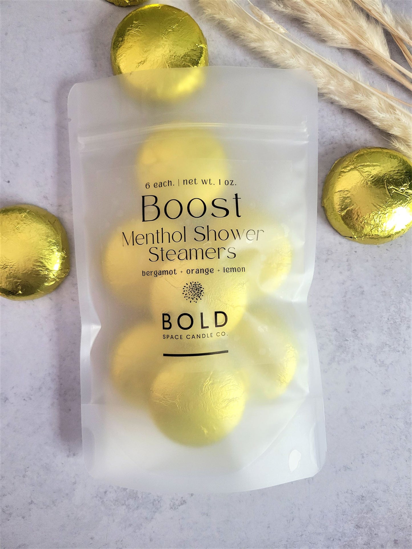Boost - Bergamot + Blood Orange + Lemon Shower Steamers-Bold Space Candle Co.