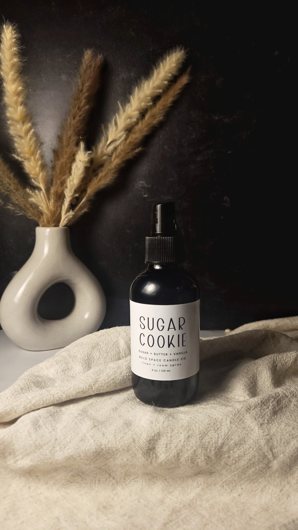 Sugar Cookie - Linen & Room Spray – 4 oz. Black Bottle