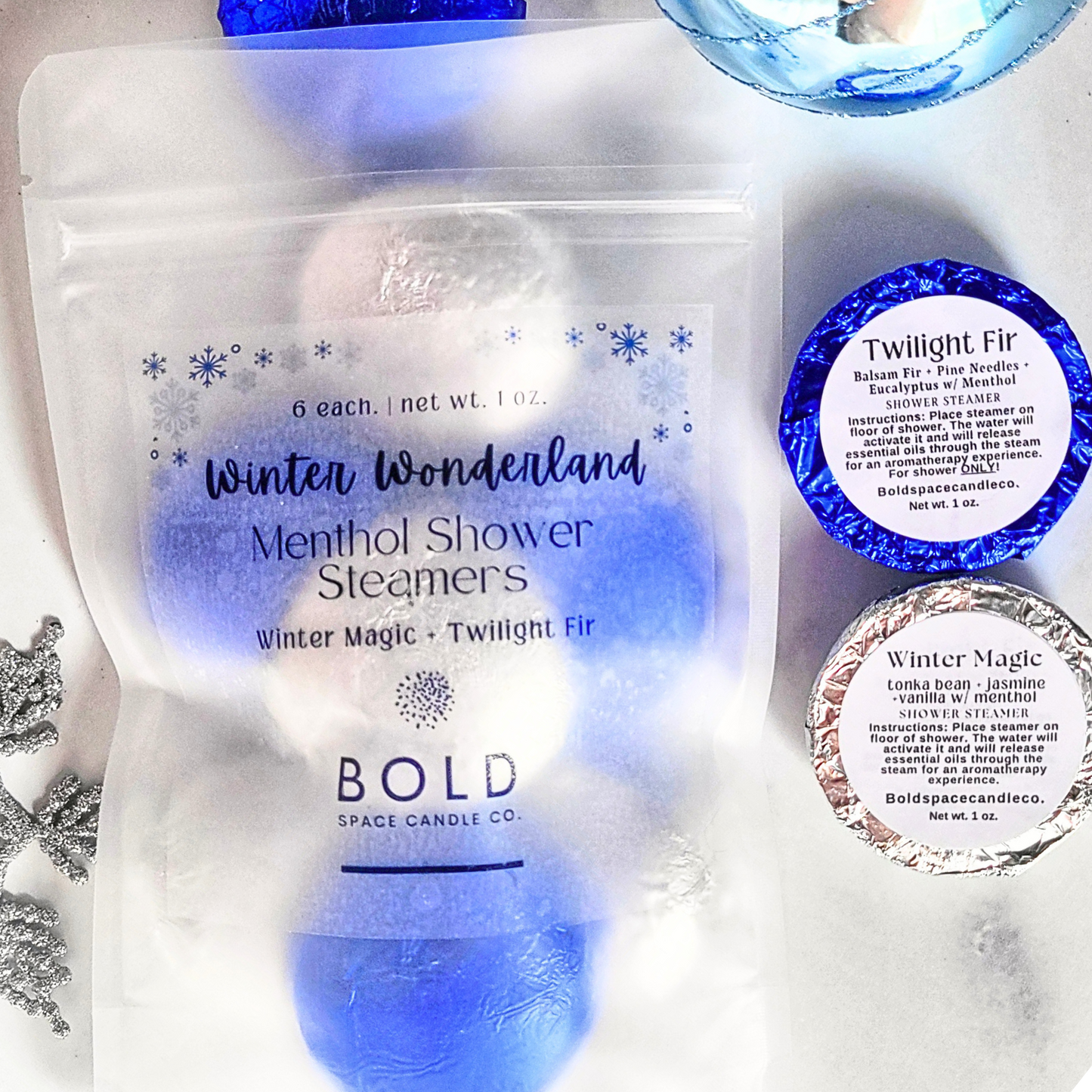 Winter Wonderland Shower Steamers | 2 scents | 6 pack