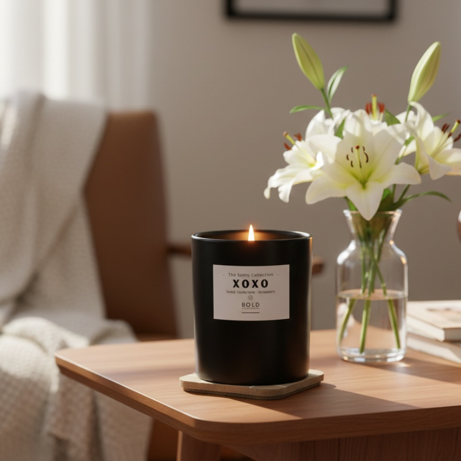 12 oz. XOXO - Vanilla Musk + Black Santal + Strawberries