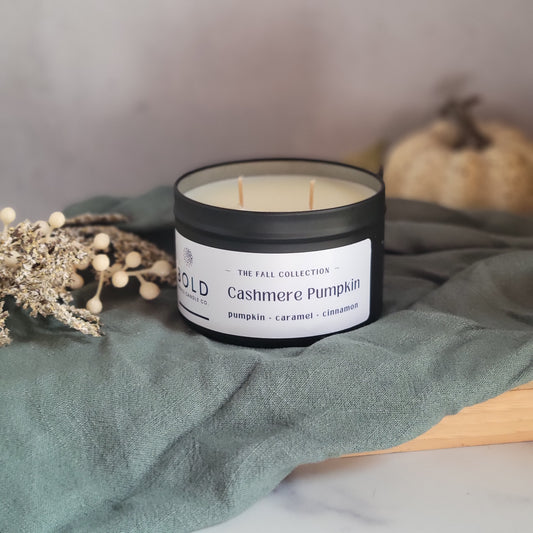 Cashmere Pumpkin- Pumpkin + Carmel + Cinnamon- 6 oz. Candle
