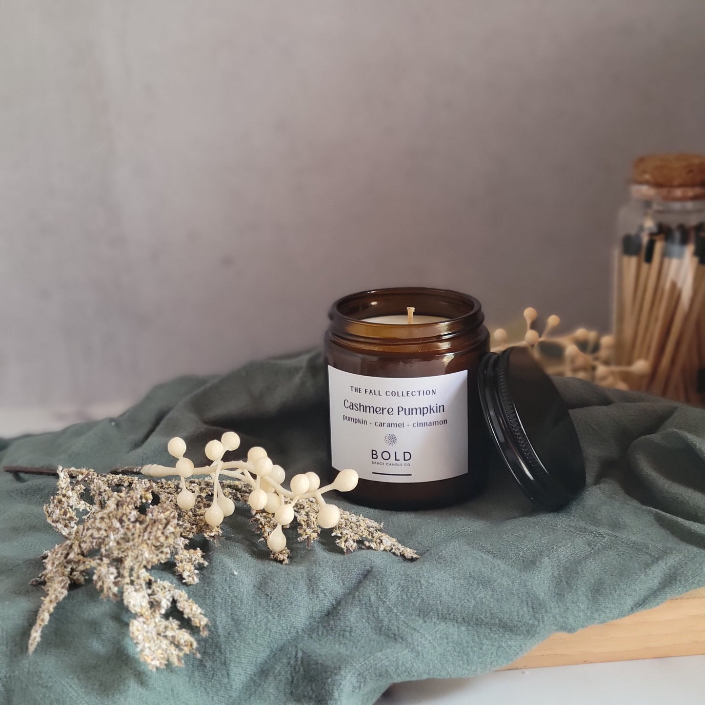 Cashmere Pumpkin- Pumpkin + Carmel + Cinnamon- 3 oz. candle