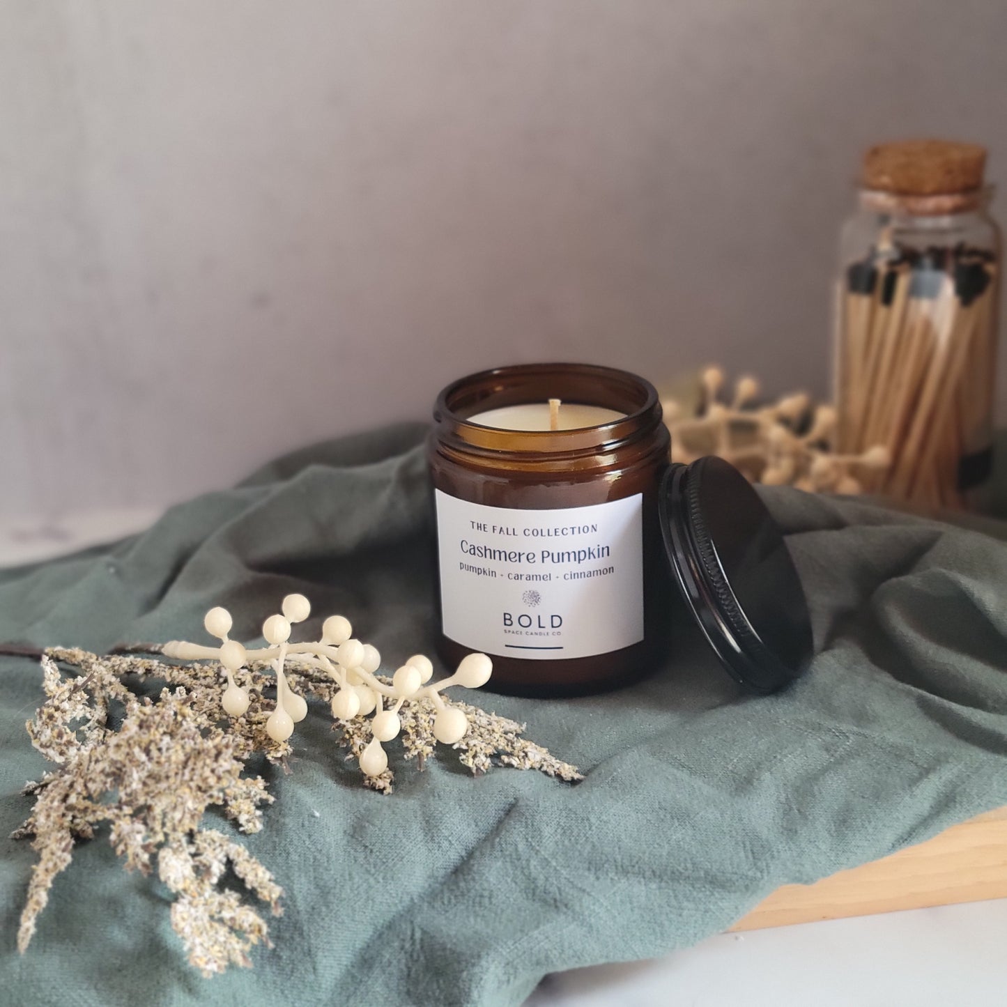 Cashmere Pumpkin- Pumpkin + Carmel + Cinnamon- 3 oz. candle