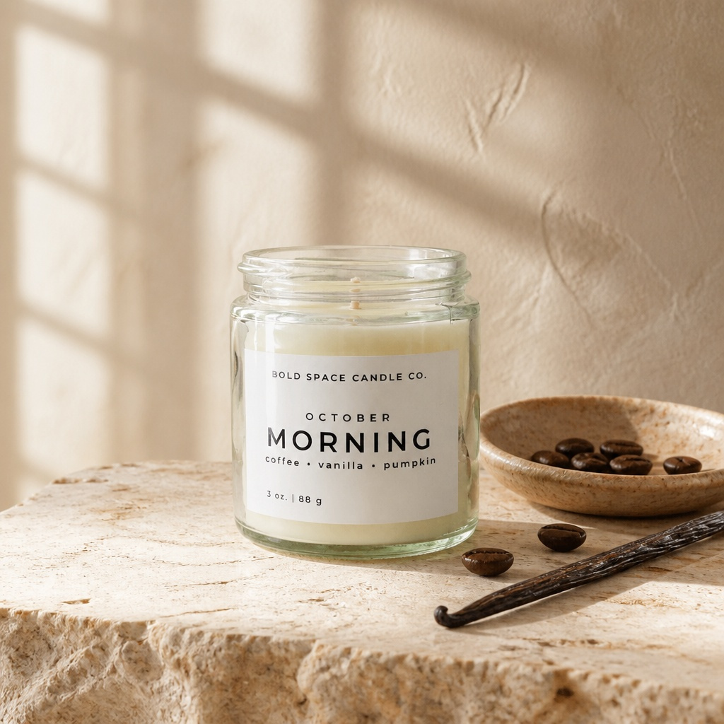 October Morning | Coffee + Vanilla Pumpkin Soy Candle - 3 oz.