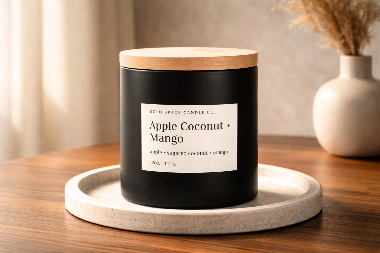 Apple + Sugared Mango + Coconut | Clean Fruity 12 oz. Candle