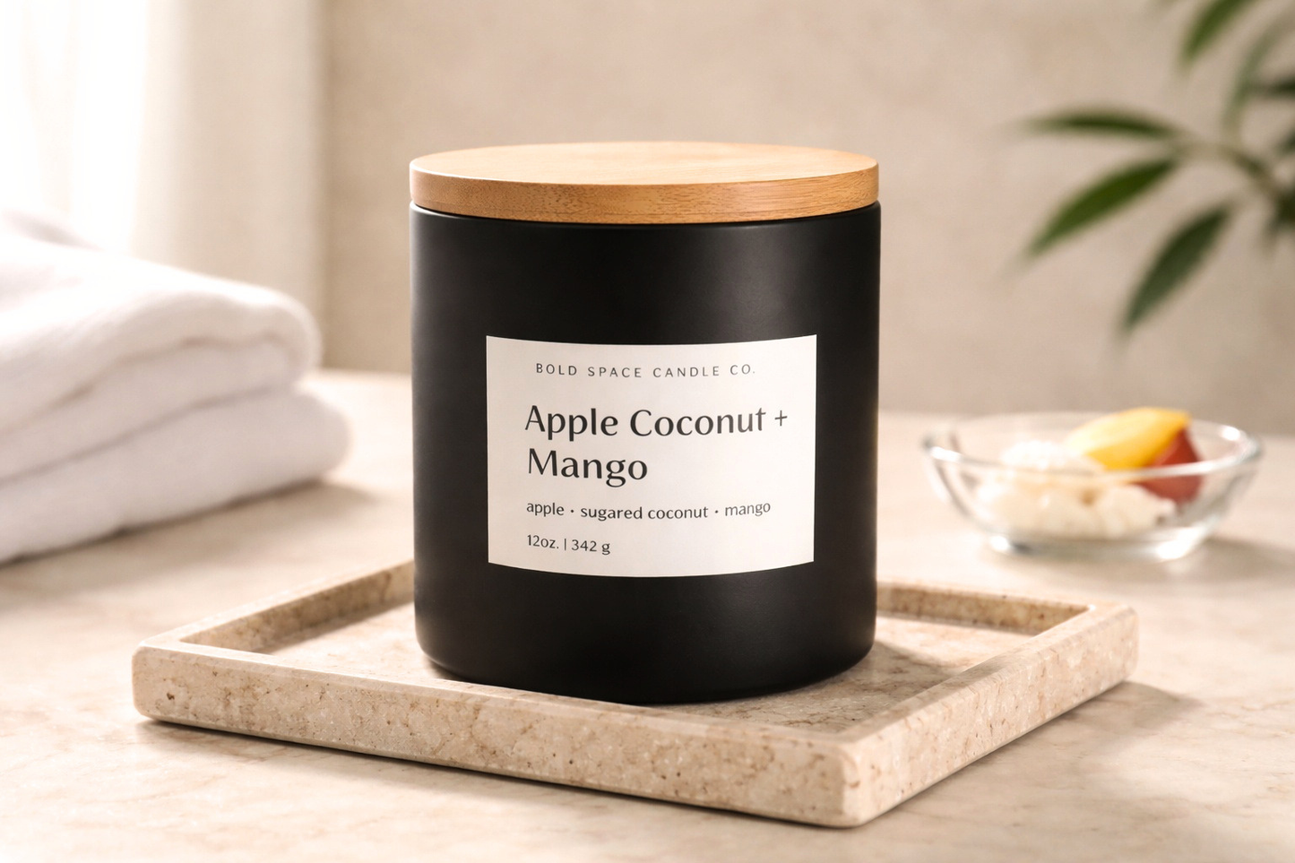 Apple + Sugared Mango + Coconut | Clean Fruity 12 oz. Candle