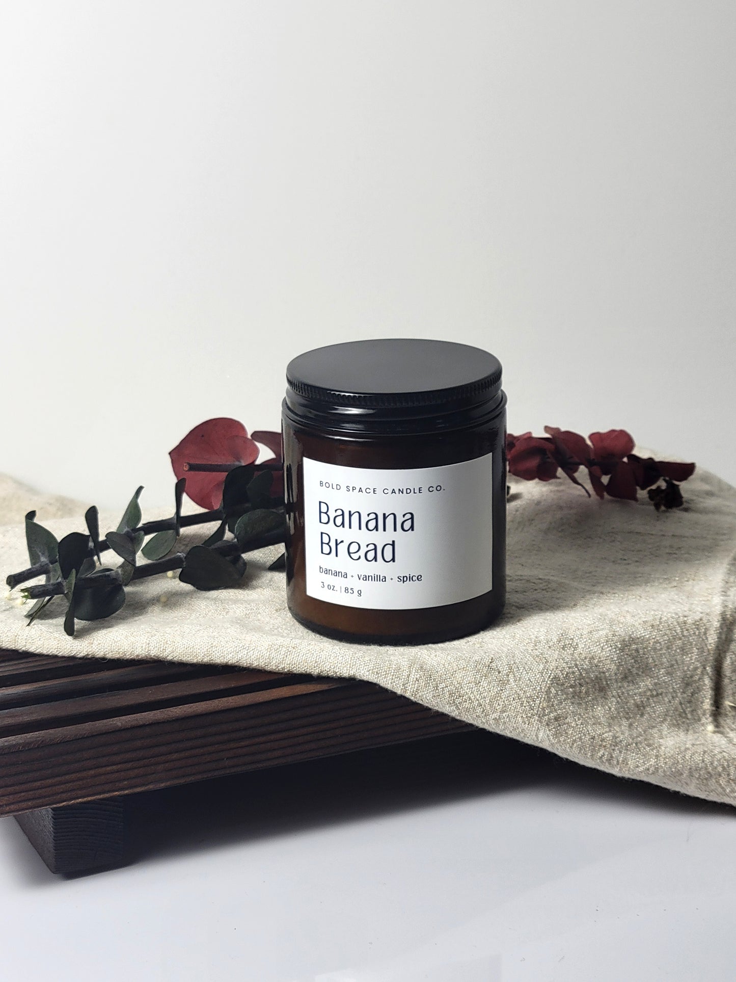 Banana Bread - Banana + Vanilla + Spice - 3 oz. amber jar