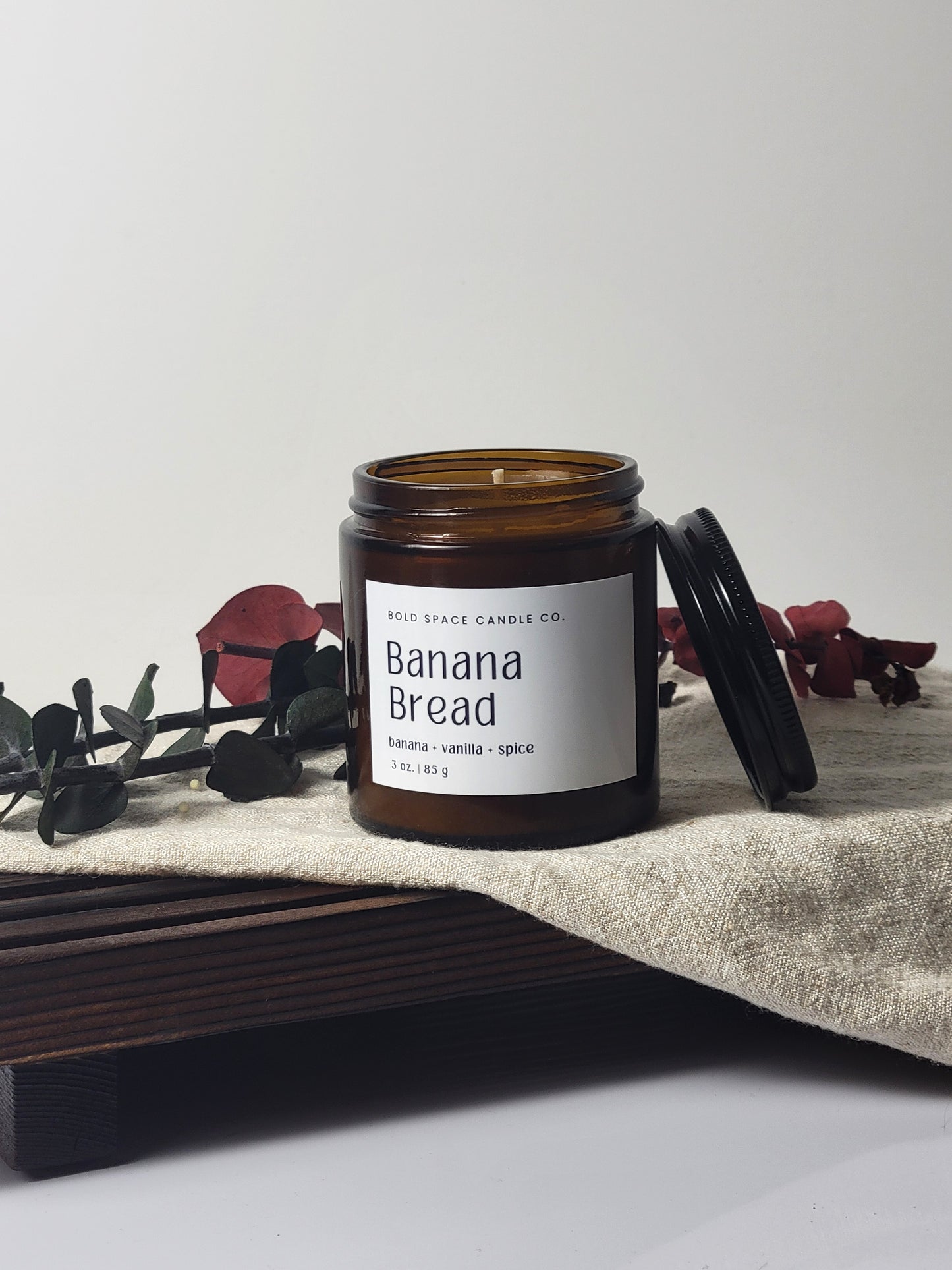 Banana Bread - Banana + Vanilla + Spice - 3 oz. amber jar