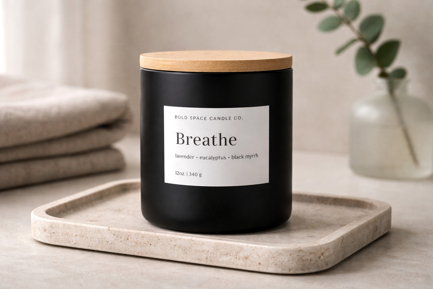12 oz. Breathe - Lavender + Eucalyptus