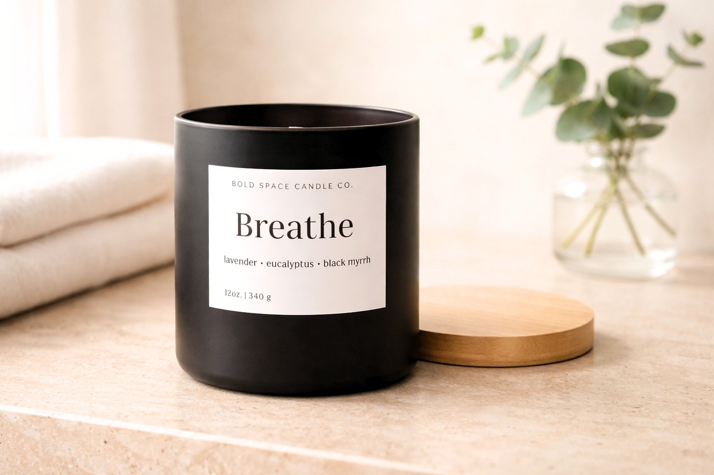 12 oz. Breathe - Lavender + Eucalyptus