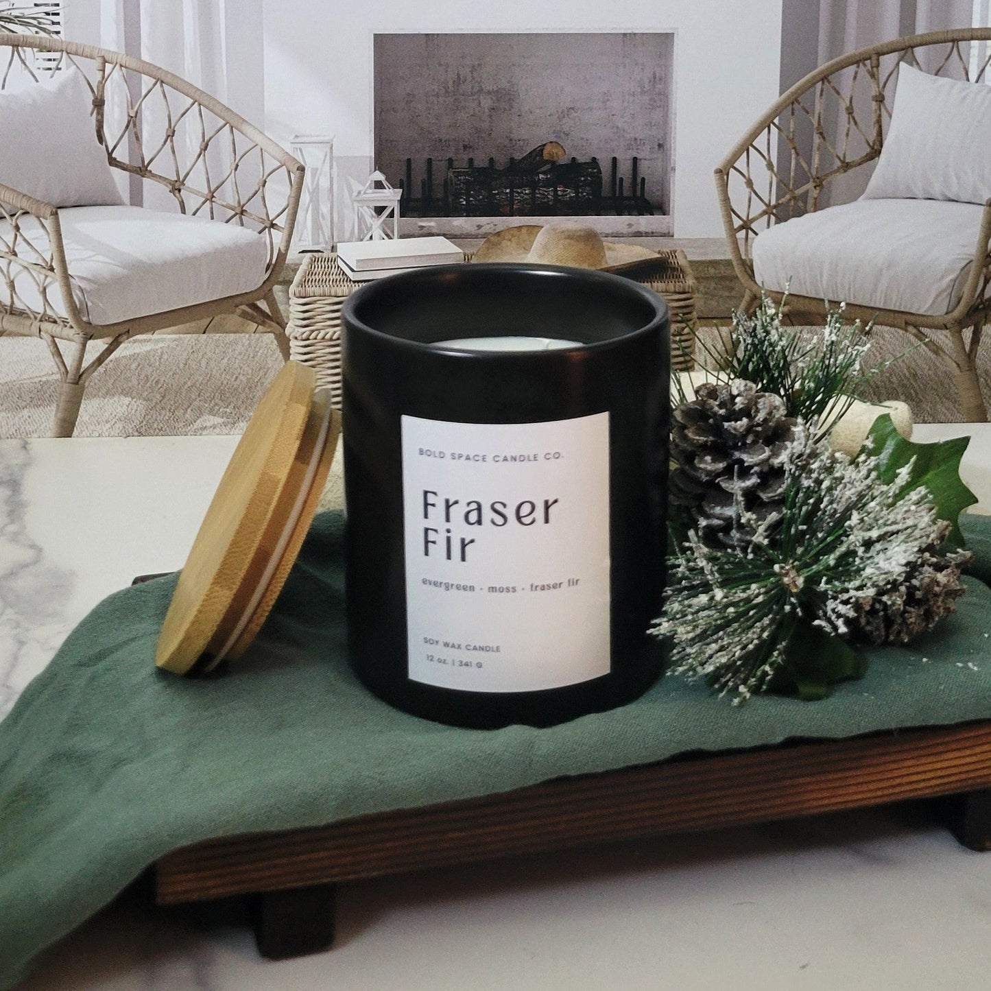 Fraser Fir- Fraser Fir + Moss + Amber - 12 oz. Candle