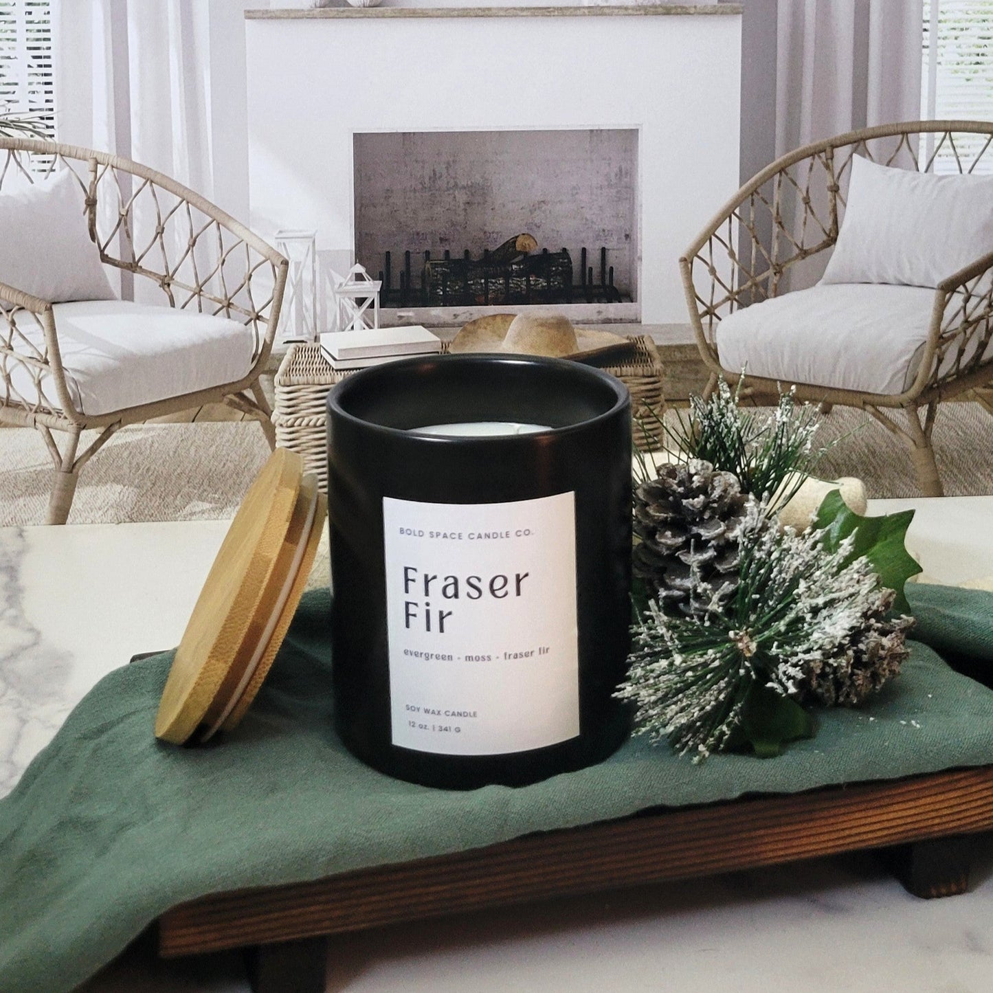 Fraser Fir- Fraser Fir + Moss + Amber - 12 oz. Candle