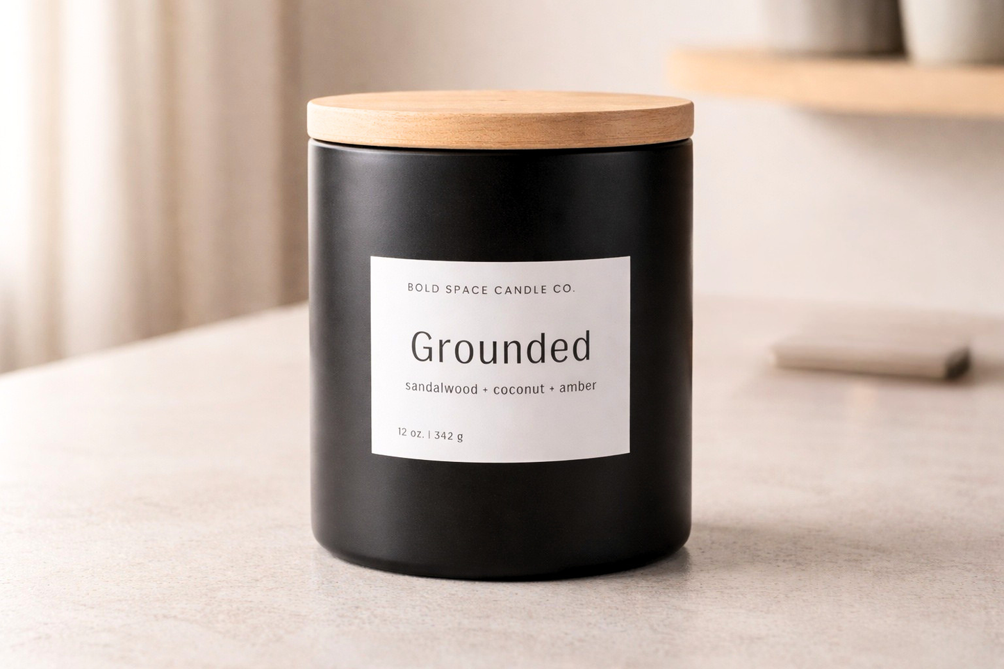 12 oz. Grounded - Sandalwood + Coconut + Amber