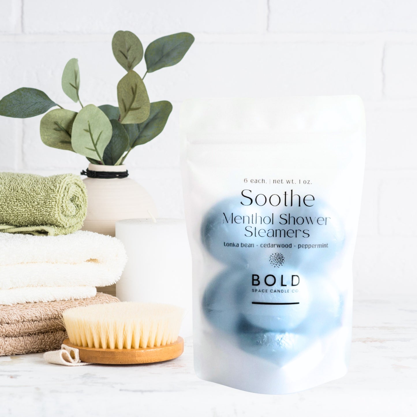 Soothe - Menthol Shower Steamers- Cedarwood + Tonka Bean + Peppermint