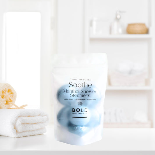 Soothe - Menthol Shower Steamers- Cedarwood + Tonka Bean + Peppermint
