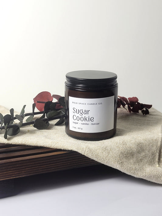 Sugar Cookie- Sugar + Vanilla - 3 oz. amber jar