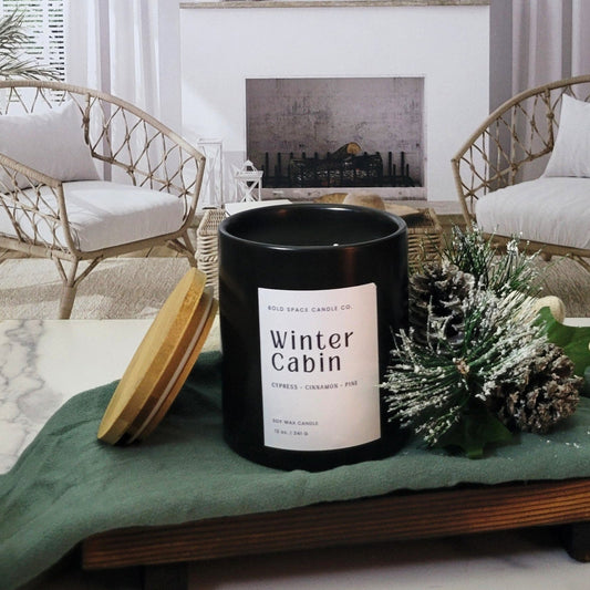 Winter Cabin - Cypress + Fraser Fir + Cinnamon- 12 oz. Candle