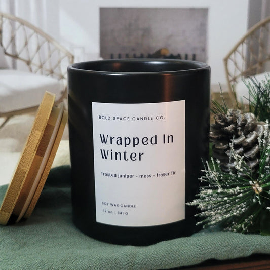 Wrapped in Winter - Fraser Fir + Moss + Frosted Juniper - 12 oz. Candle