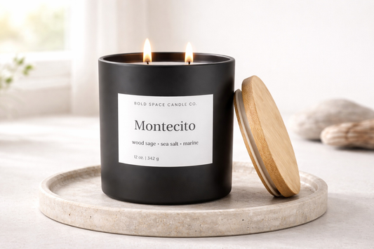 Montecito Candle – 12 oz. Wood Sage & Sea Salt | Clean Coastal Soy Candle