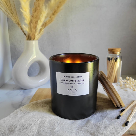 Cashmere Pumpkin- Pumpkin + Carmel + Cinnamon- 12 oz. Candle