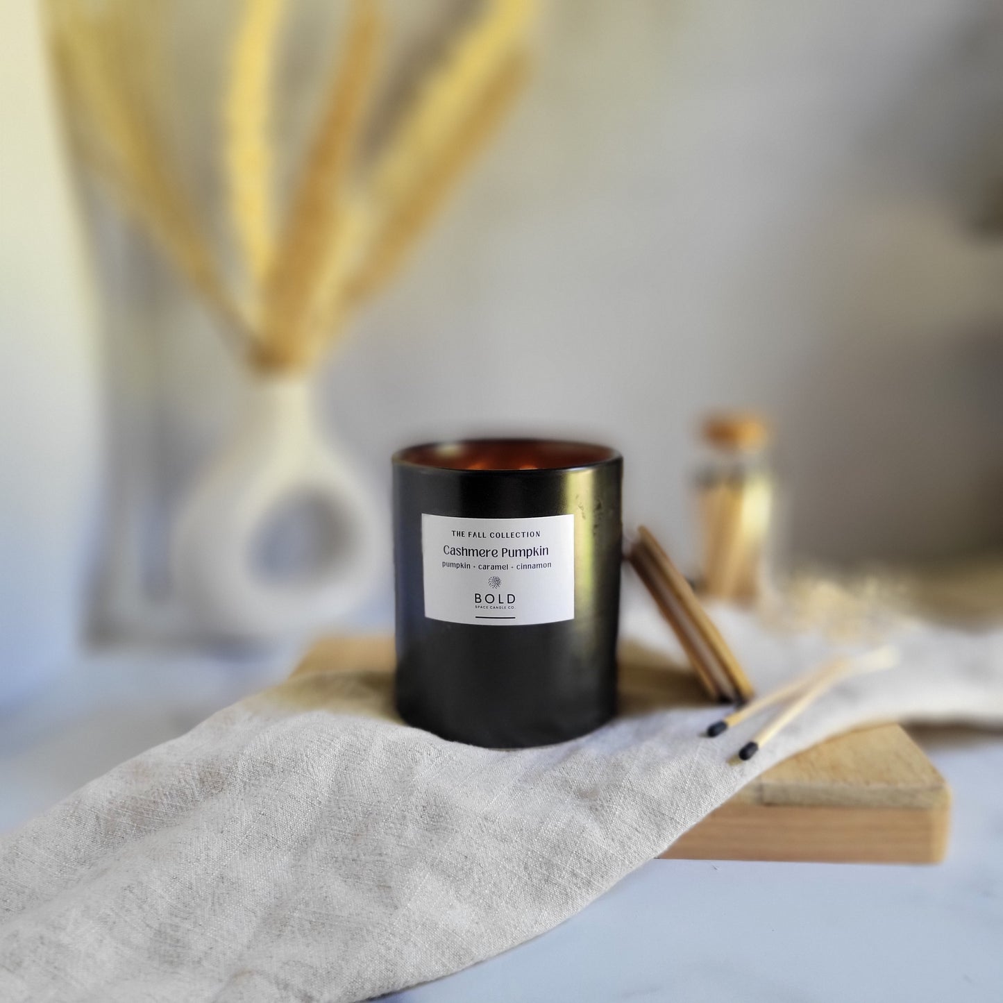 Cashmere Pumpkin- Pumpkin + Carmel + Cinnamon- 12 oz. Candle