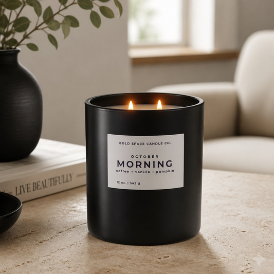 October Morning | Coffee + Vanilla Pumpkin Soy Candle - 12 oz.